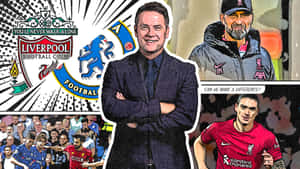 Footballer Michael Owen Comic Style Poster Wallpaper