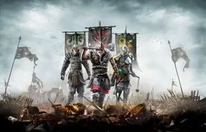For Honor Game Three Factions And Flags Wallpaper