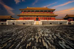 Forbidden_ City_ Sunset_ View Wallpaper