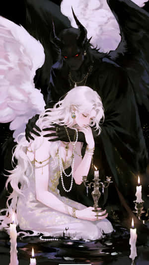 Forbidden Love Angel And Demon Wallpaper