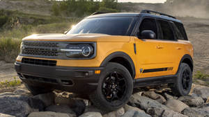 Ford Bronco On Pile Of Stones Wallpaper