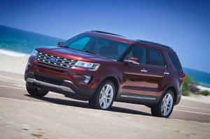 Ford Explorer In A Scenic Landscape Wallpaper