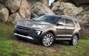 Ford Explorer Suv On The Scenic Road Wallpaper