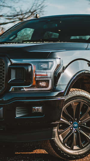 Ford Truck Front View Closeup Wallpaper