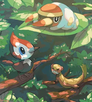 Forest Friends Pokemon Art Wallpaper