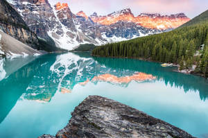 Forest Lake Moraine Wallpaper