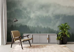 Forest Mural Modern Interior Design.jpg Wallpaper