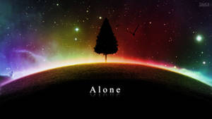 Forever Alone Colorful Galaxy Wallpaper