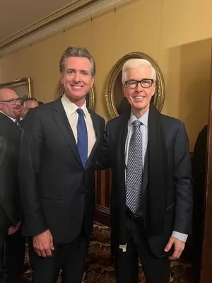 Former California Governor Gray Davis With Current Governor Gavin Newsom Wallpaper