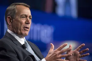 Former House Speaker John Boehner Communicating With Hand Gestures Wallpaper