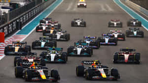 Formula1 Race Start Action Wallpaper