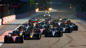 Formula1 Race Start Action Wallpaper