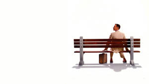 Forrest Gump Minimalist Wooden Bench Poster Wallpaper