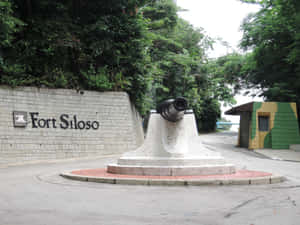 Fort Siloso Sentosa Island Cannon Display Wallpaper