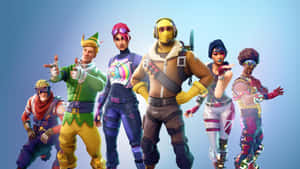 Fortnite - A Group Of Characters Standing Together Wallpaper