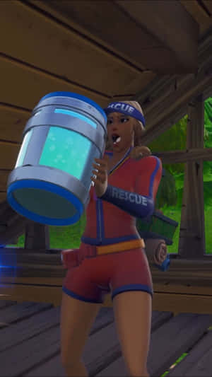 Fortnite Character With Chug Jug Wallpaper