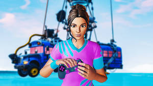 Fortnite Girl, Ready To Destroy The Competition Wallpaper