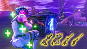 Fortnite Pink Ghoul Trooper Action Wallpaper