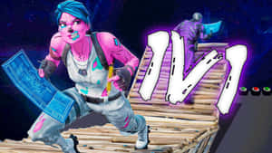 Fortnite Pink Ghoul Trooper Action Wallpaper