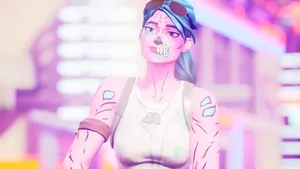 Fortnite Pink Ghoul Trooper Character Art Wallpaper