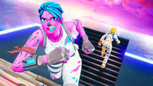 Fortnite Pink Ghoul Trooper Chase Wallpaper