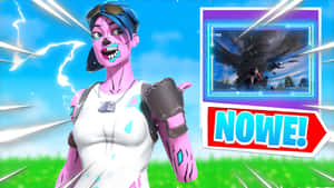 Fortnite Pink Ghoul Trooper Promotional Art Wallpaper