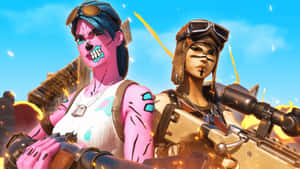 Fortnite Pink Ghoul Trooperand Sniper Companion Wallpaper