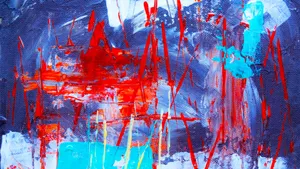 Fortuitous Inspired Design Red Painting Wallpaper