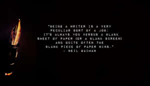 Fountain Penand Neil Gaiman Quote Wallpaper