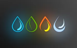 Four Element Drops Abstract Wallpaper