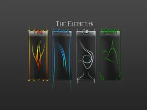Four Elements Abstract Art Wallpaper