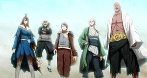 Four Kages And Tsunade Naruto Hokage Wallpaper