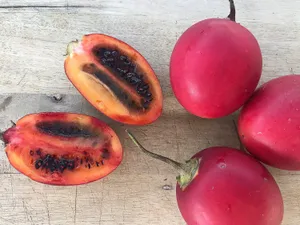 Four Tropical Fruit Tamarillo Overhead Angle Shot Wallpaper
