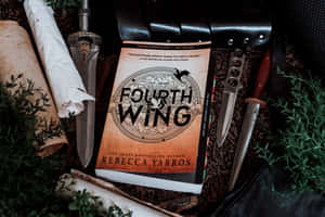 Fourth Wing Fantasy Book Display Wallpaper