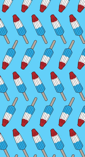 Fourthof July Popsicle Pattern Wallpaper