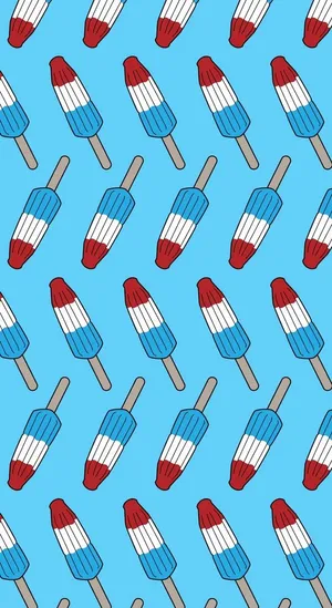 Fourthof July Popsicle Pattern Wallpaper