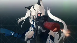 Fox Girl Sniper Aim Wallpaper