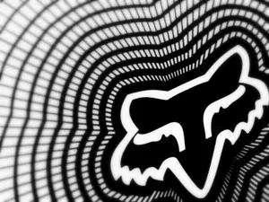 Fox Racing Logo In Black And White Wallpaper