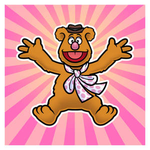 Fozzie Bear With Purple Scarf Wallpaper