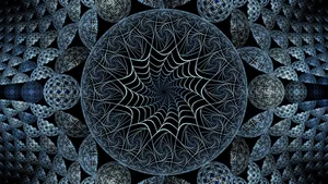 Fractal Spiral Web Sphere Wallpaper