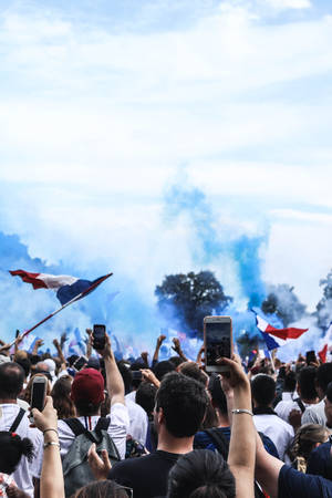 France Flags With Patriots Wallpaper