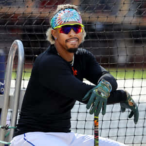 Francisco Lindor Baseball Practice Smile Wallpaper