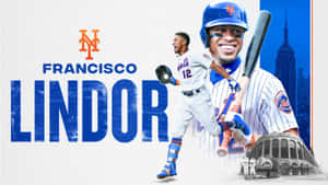 Francisco Lindor New York Mets Promotional Graphic Wallpaper