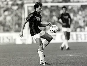 Franco Baresi Vintage Grayscale Photograph Wallpaper