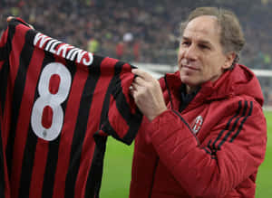 Franco Baresi With Wilkins Jersey Wallpaper