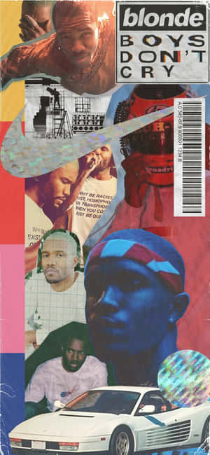 Frank Ocean Blonde Collage Aesthetic Wallpaper