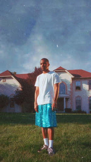 Frank Ocean Sparkling Blue Skirt Outdoor Wallpaper