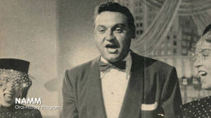 Frankie Laine Singing Black And White Photo Wallpaper