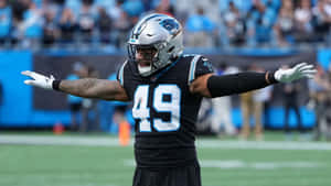 Frankie Luvu Carolina Panthers Celebration Wallpaper