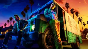 Franklin Saintand Ice Cream Truckat Dusk Wallpaper